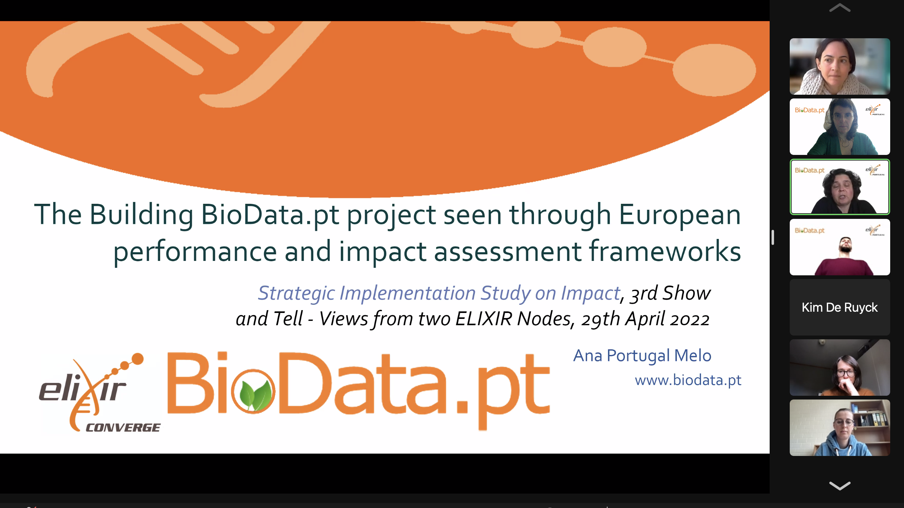 BioData.pt CEO shows and tells about using impact assessment frameworks in the ELIXIR Portugal Node 