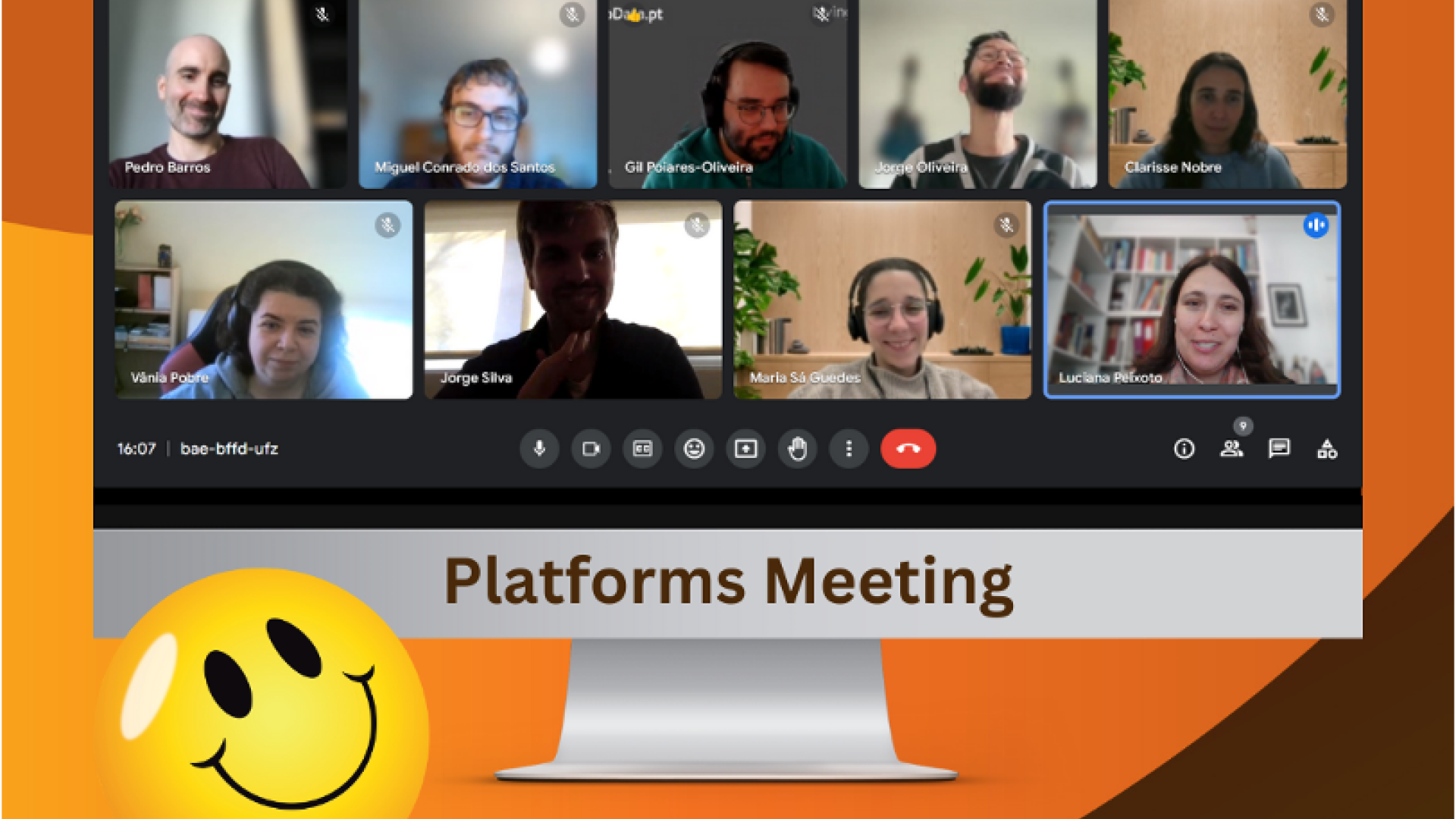 Screenshot of the first BioData.pt|ELIXIR-PT Communities and Platforms Meeting videoconference