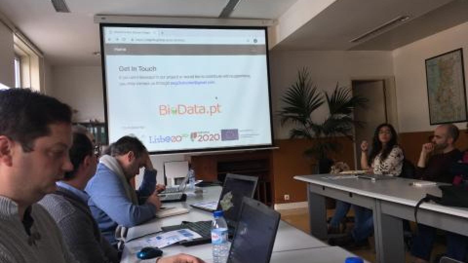 BioDataPT members gathered around a table for the technical meeting