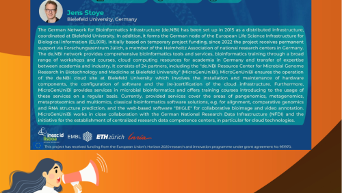 OLISSIPO Lecture: “Bioinformatics Infrastructure in Bielefeld and in Germany” by Jens Stoye (Bielefeld University)