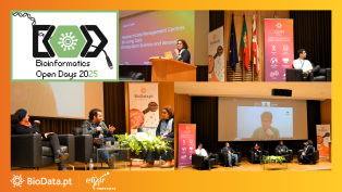 Panelists from BioData.pt, FAIRway, GBIF, and GLIM-BioData centres engage in an in-person and hybrid roundtable at the University of Minho, discussing living data infrastructures and their role in advancing data reuse and interoperability