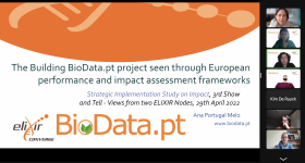 BioData.pt CEO shows and tells about using impact assessment frameworks in the ELIXIR Portugal Node 
